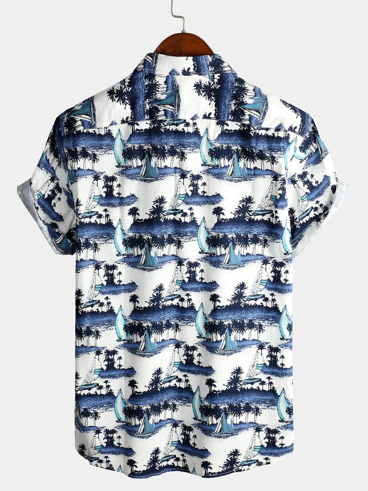 Men's Casual Hawaiian Pocket Short Sleeve Shirt