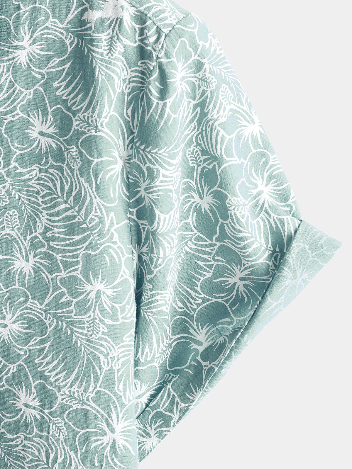 Men's Summer Floral Cotton Short Sleeve Holiday Beach Shirt