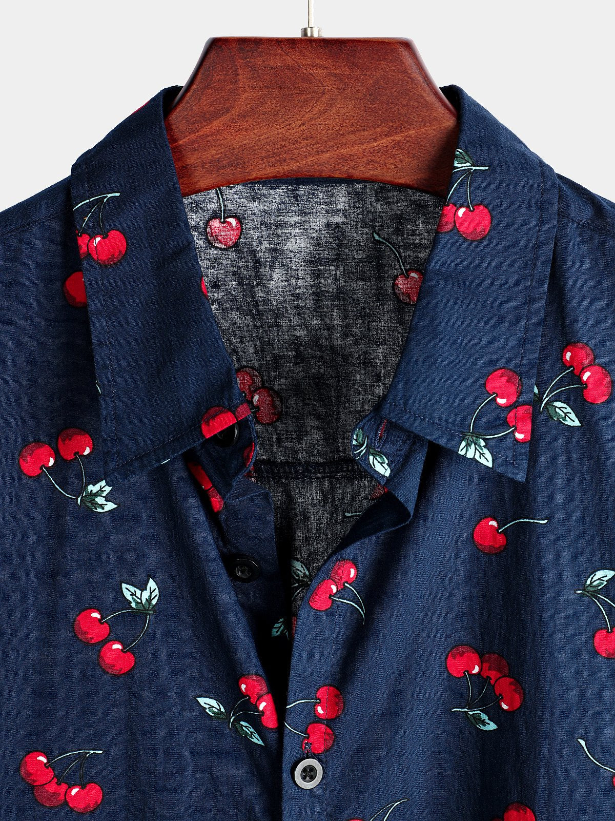 Men's Cherry Print Short Sleeve Shirt