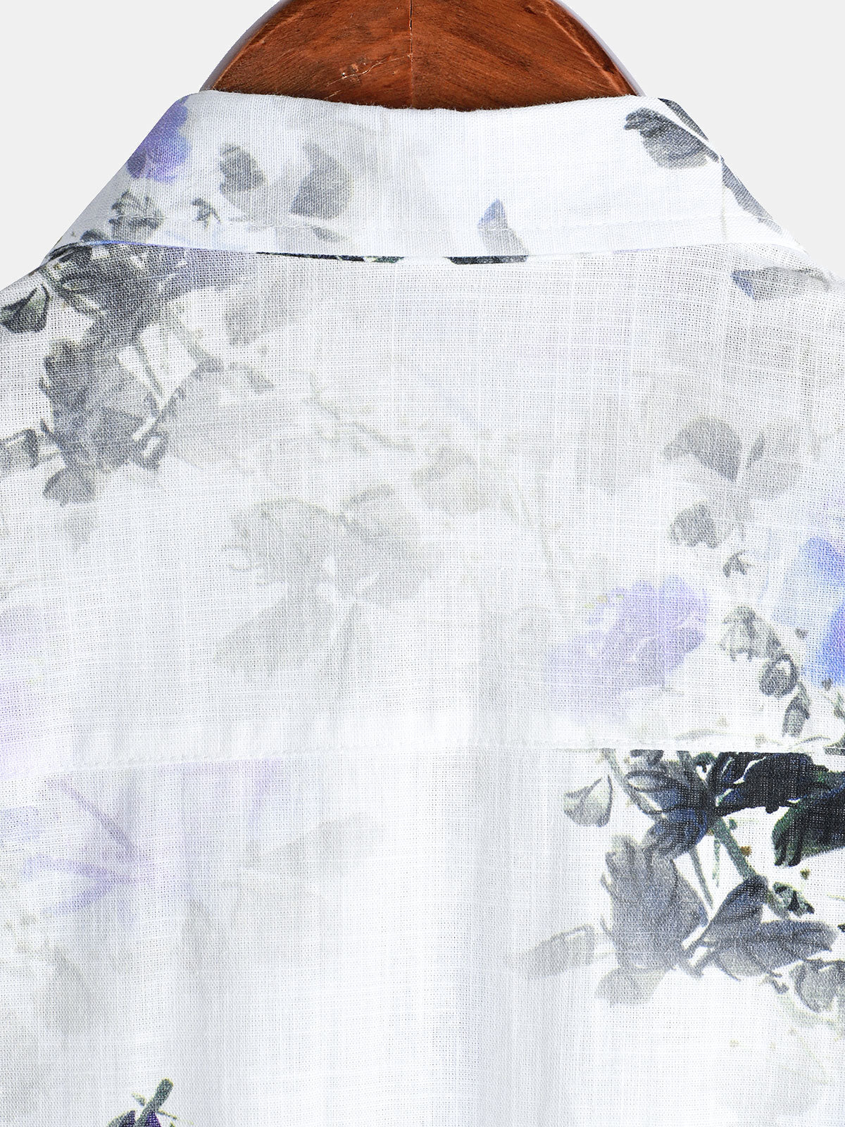 Men's Casual Holiday Summer Floral Print Short Sleeve Cotton Shirt