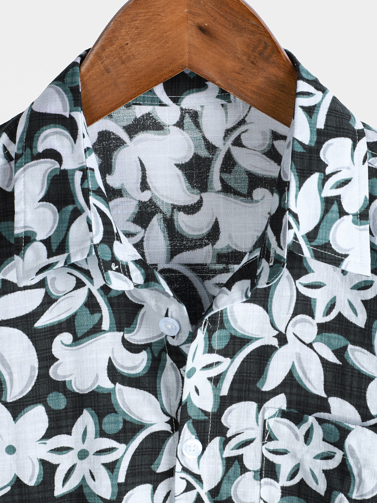 Men's Tropical Vintage Floral Short Sleeve Holiday Shirt