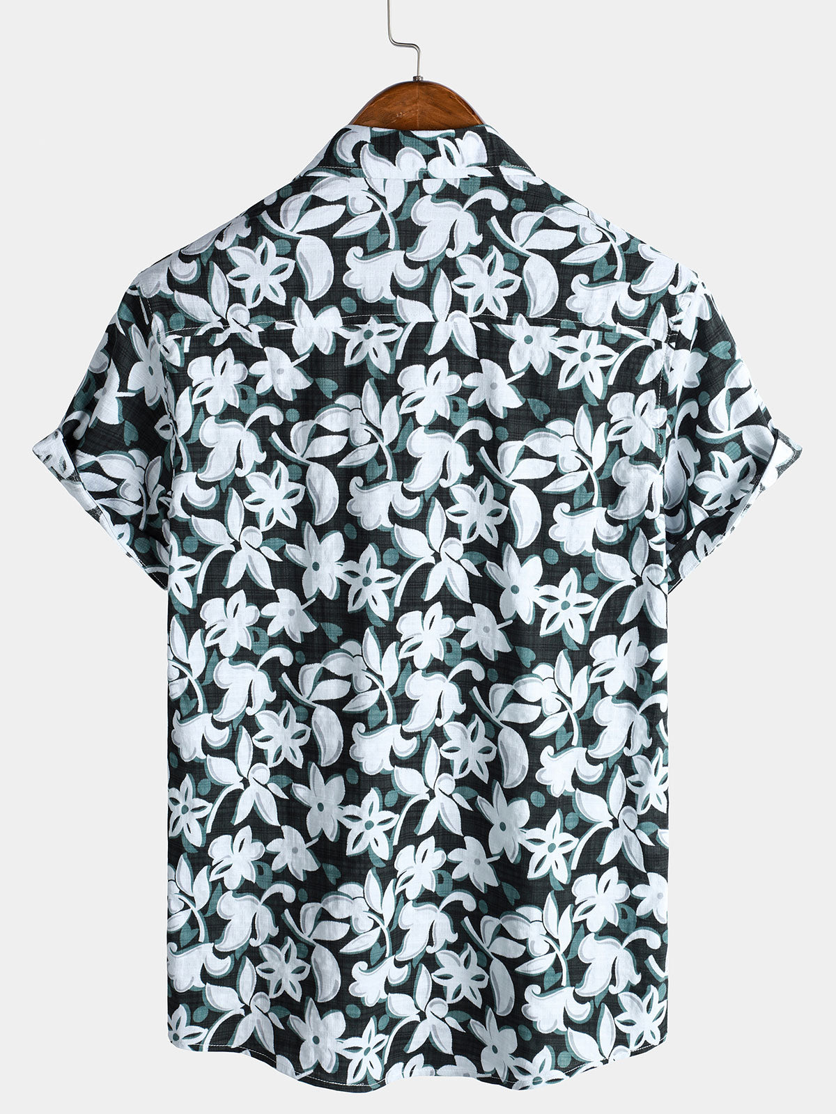 Men's Tropical Vintage Floral Short Sleeve Holiday Shirt