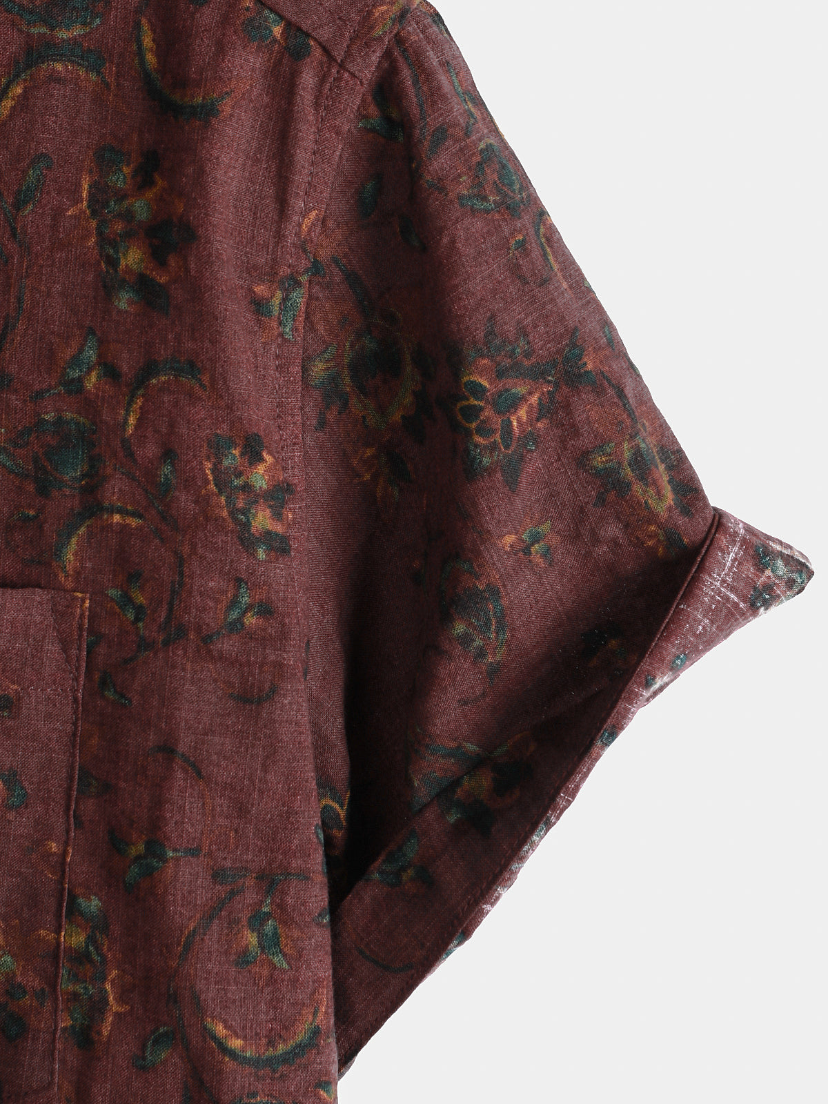 Men's Boho Retro Floral Print Summer Shirt