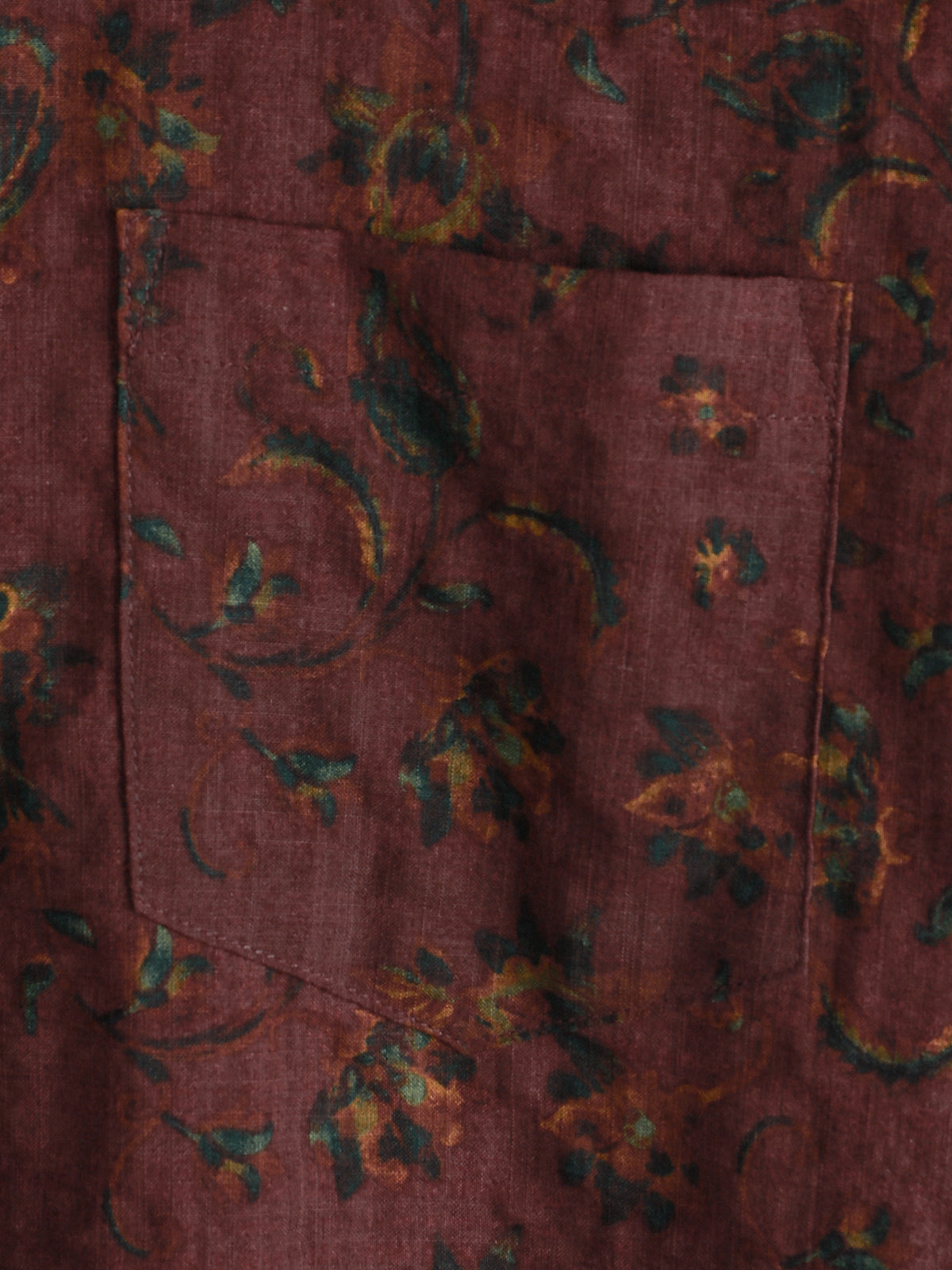 Men's Boho Retro Floral Print Summer Shirt