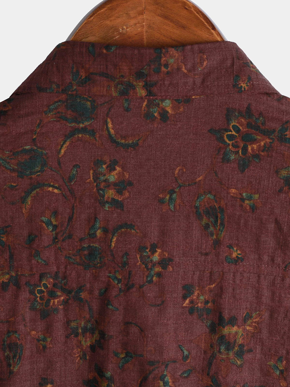 Men's Boho Retro Floral Print Summer Shirt