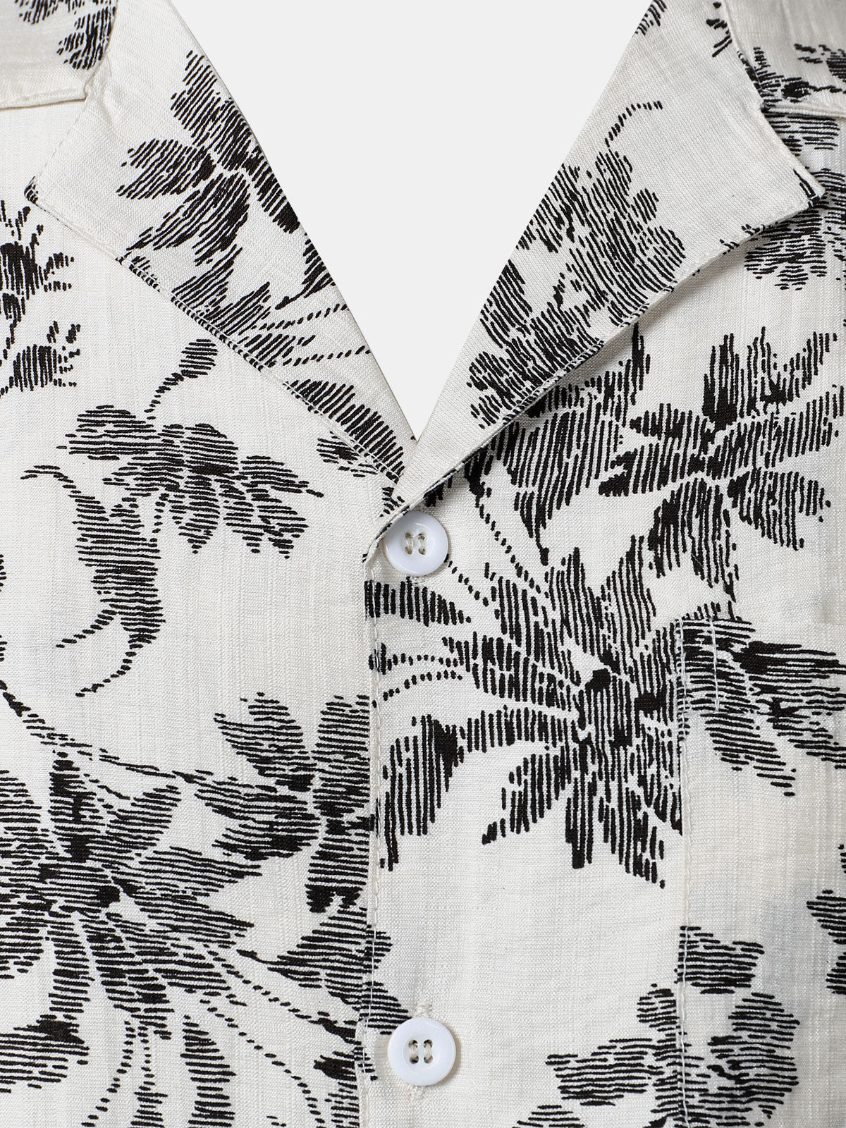 Men's Floral Print Pocket Short Sleeve Hawaiian Shirt