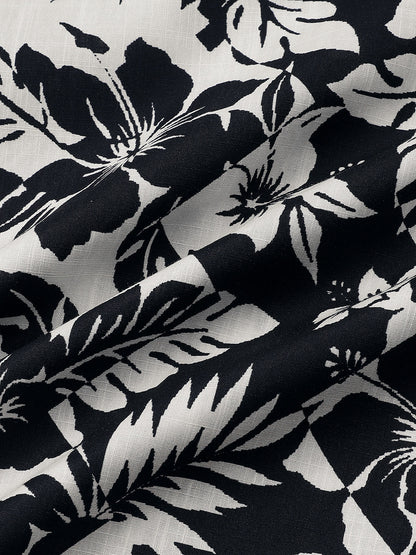 Men’s Cotton Cool Floral Short Sleeve Breathable Casual Beach Summer Shirt