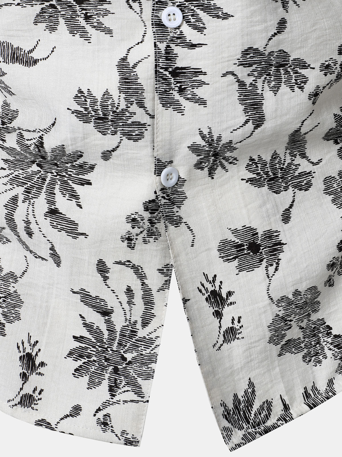 Men's Floral Print Pocket Short Sleeve Hawaiian Shirt