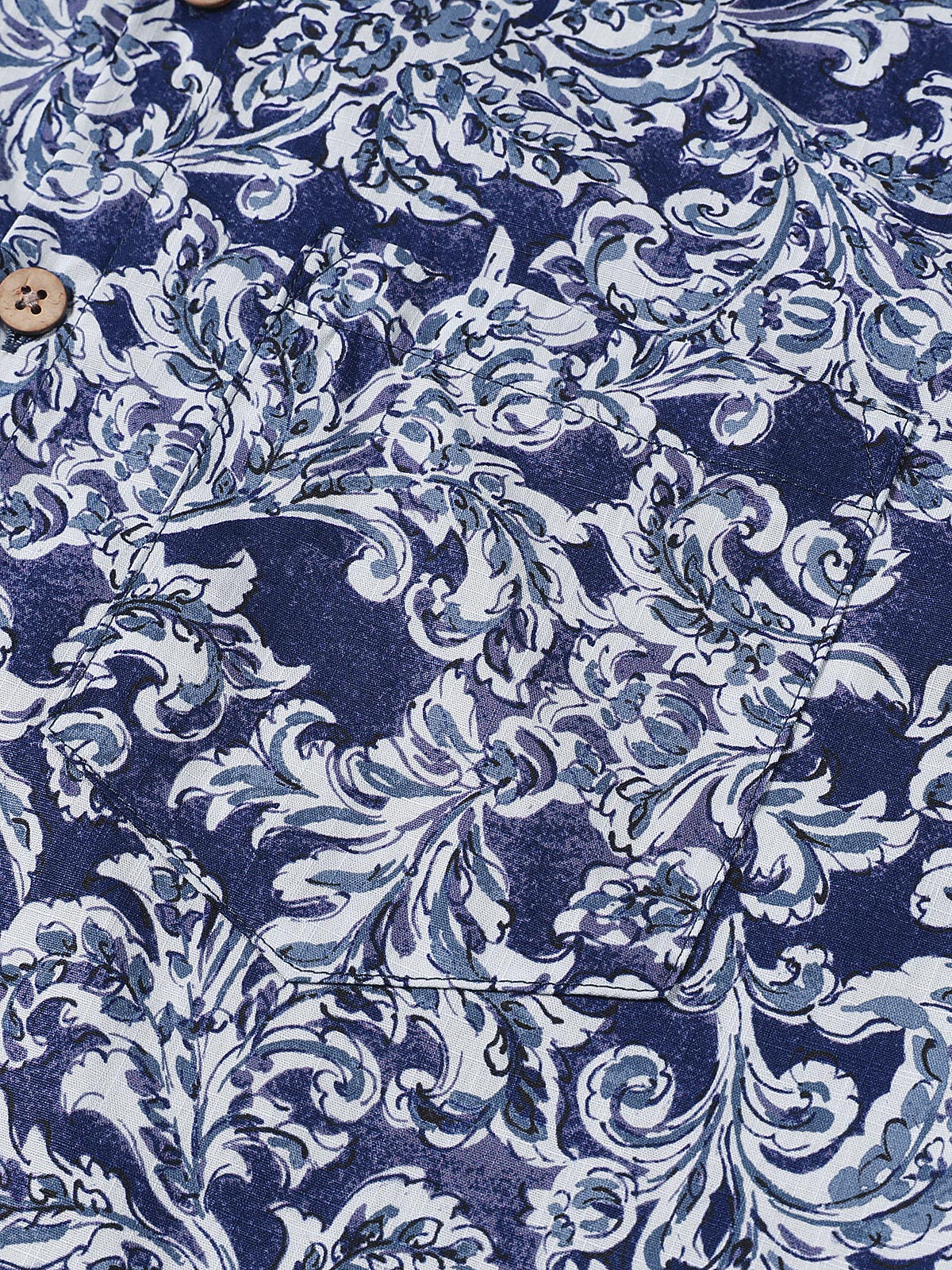 Men’s Classic Floral Short Sleeve Button Up Breathable Cool Vacation Shirt