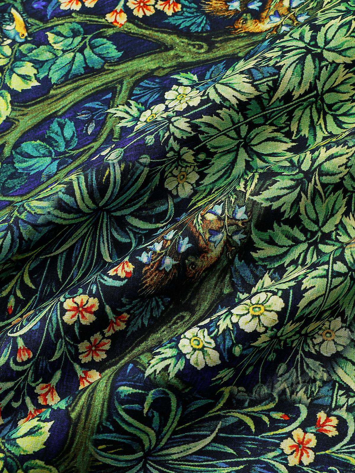 Men's Tropical Green Botanical Cotton Hawaiian Shirt