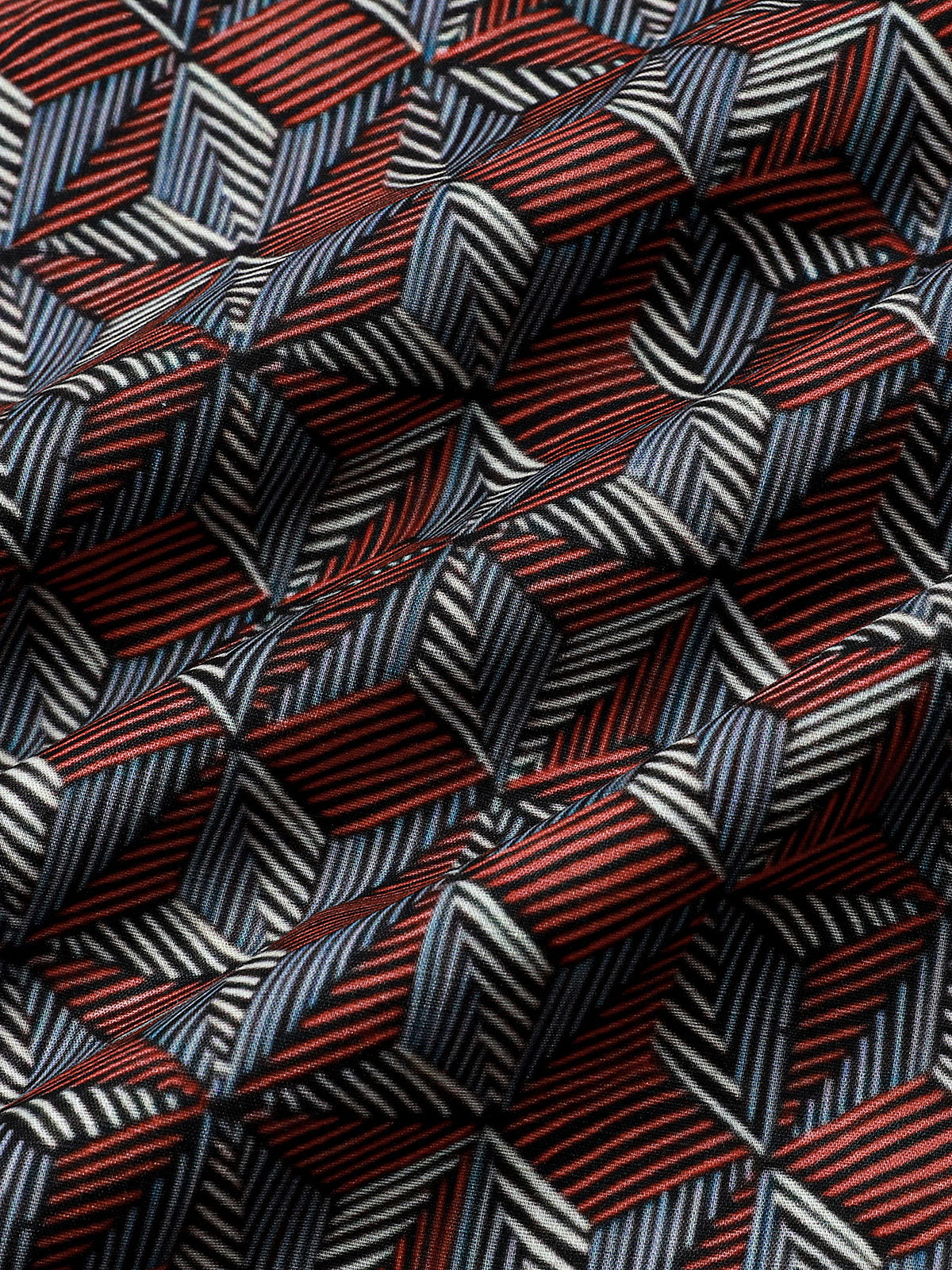 Men’s Geometric Pattern Short Sleeve Button Up Breathable Cool Everyday Casual Shirt