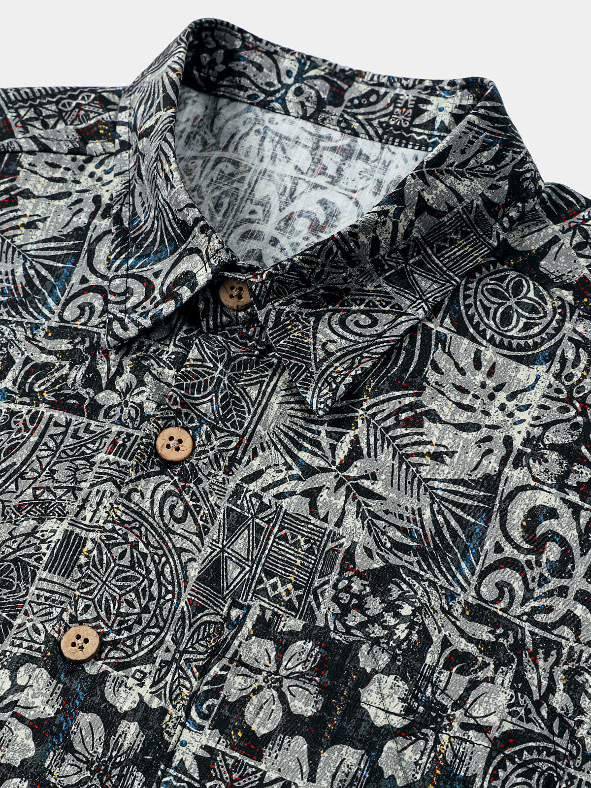 Men’s Boho Style Graphic Pattern Short Sleeve Breathable Cool Casual Shirt