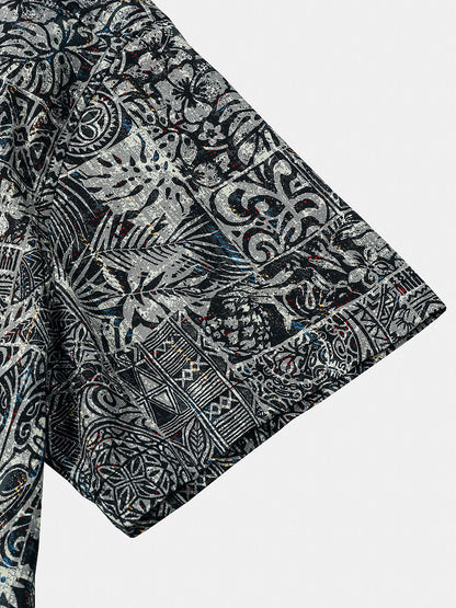 Men’s Boho Style Graphic Pattern Short Sleeve Breathable Cool Casual Shirt