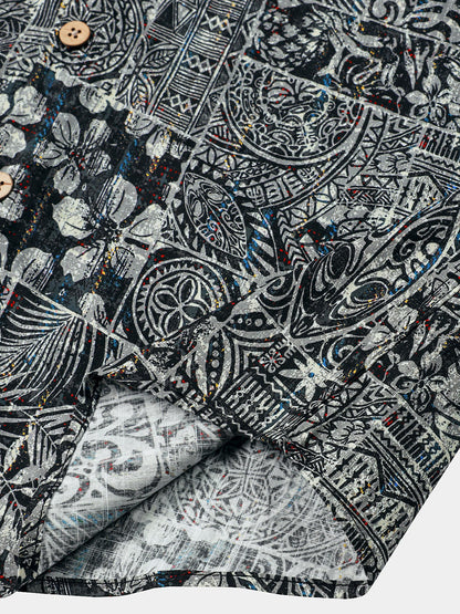 Men’s Boho Style Graphic Pattern Short Sleeve Breathable Cool Casual Shirt