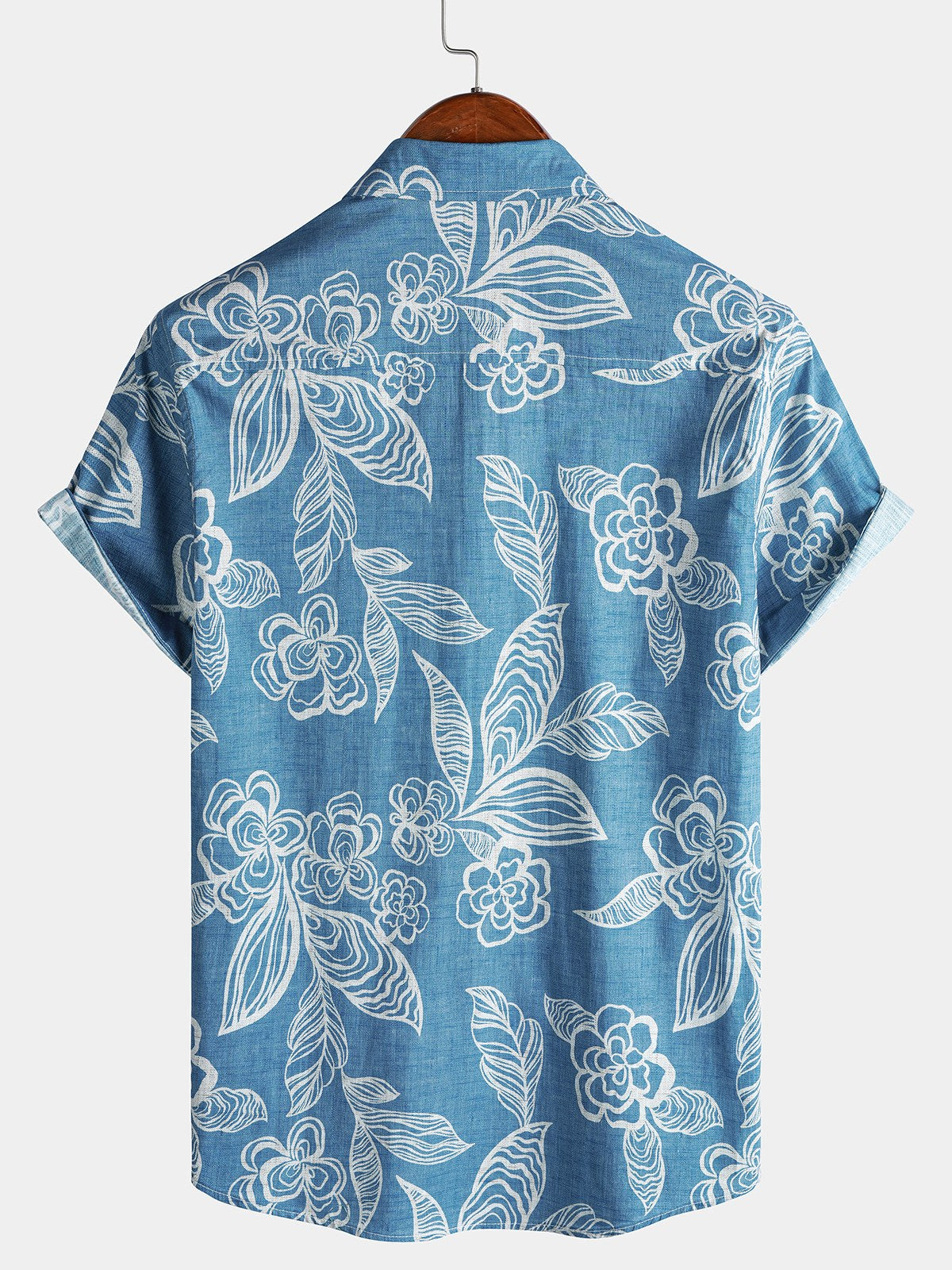 Men's Casual Short Sleeve Tropical Floral Leisure Shirt