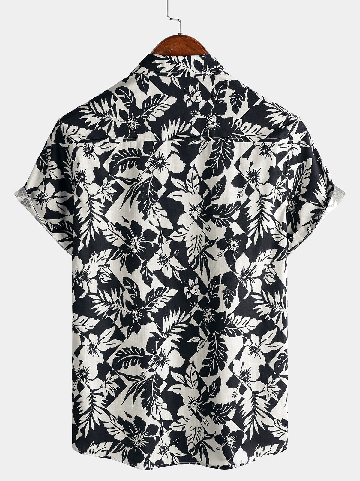 Men’s Cotton Cool Floral Short Sleeve Breathable Casual Beach Summer Shirt