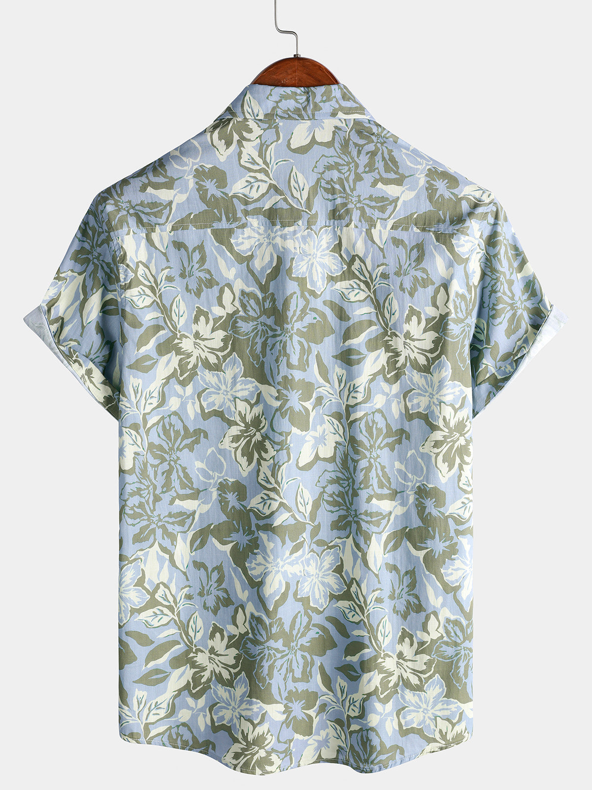 Men’s Hawaiian Floral Print Short Sleeve Breathable Cool Casual Vacation Summer Shirt