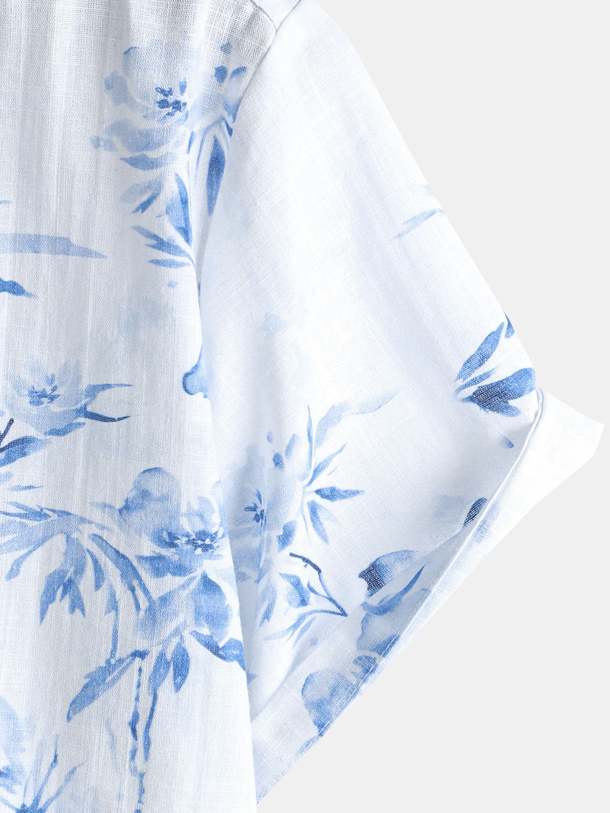 Men's Elegant Blossom Print Casual Short Sleeve Shirt