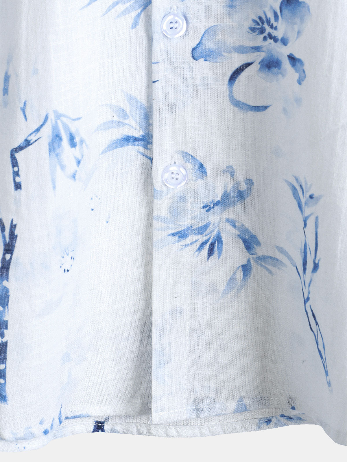 Men's Elegant Blossom Print Casual Short Sleeve Shirt