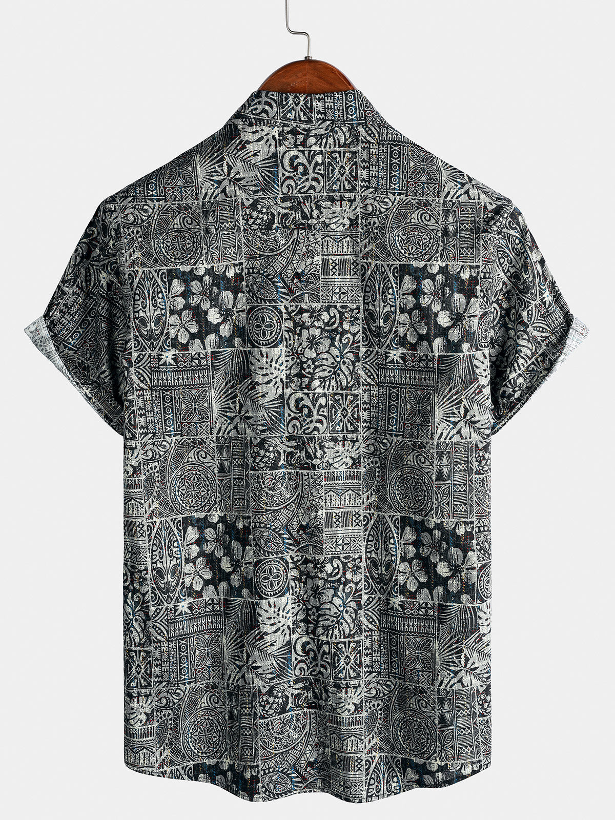 Men’s Boho Style Graphic Pattern Short Sleeve Breathable Cool Casual Shirt
