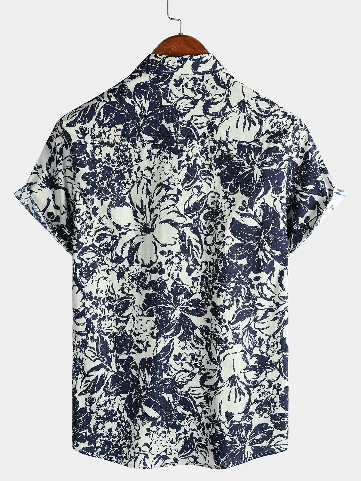 Men's Short Sleeve Breathable Cotton Seaside Vacation Shirt