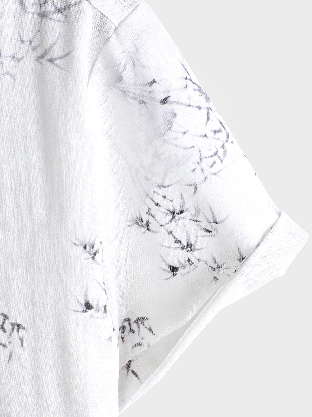 Men's Bamboo Print Casual Short Sleeve Shirt