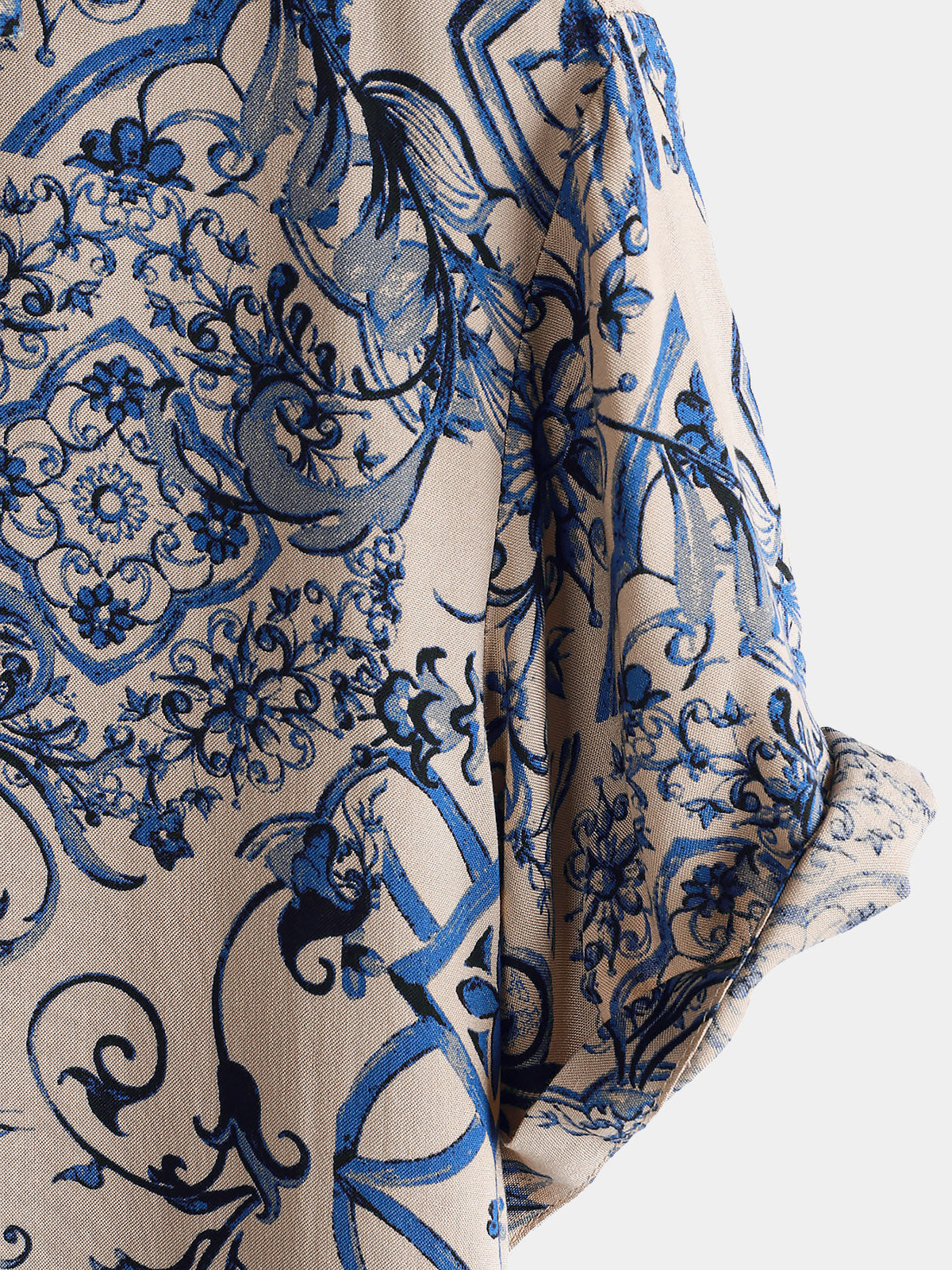 Men's Hawaiian Floral Summer Beach Short Sleeve Shirt