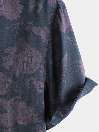 Men's Hawaiian Retro Summer Beach Short Sleeve Shirt