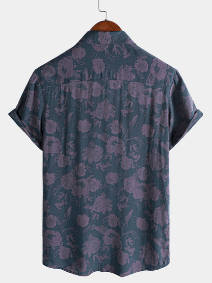 Men's Hawaiian Retro Summer Beach Short Sleeve Shirt