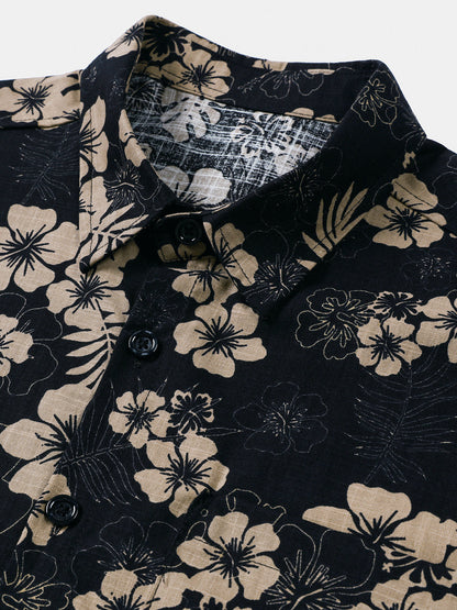 Men’s Resort Floral Short Sleeve Breathable Cool Casual Summer Shirt
