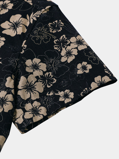 Men’s Resort Floral Short Sleeve Breathable Cool Casual Summer Shirt