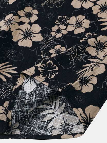 Men’s Resort Floral Short Sleeve Breathable Cool Casual Summer Shirt