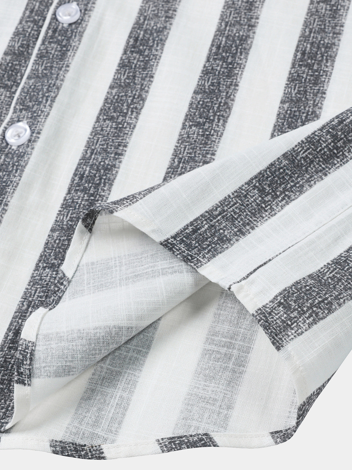Men’s Breathable Cotton Stripe Short Sleeve Lightweight Cool Casual Summer Shirt