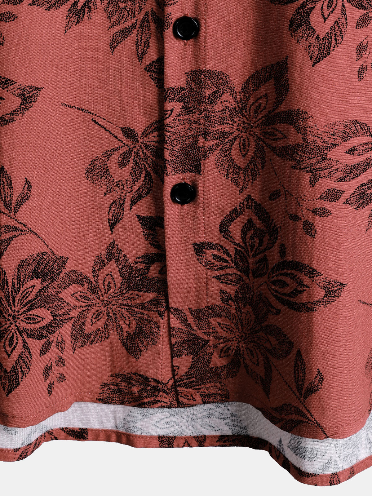 Men's Retro Floral Casual Vacation Button Up Short Sleeve Shirt