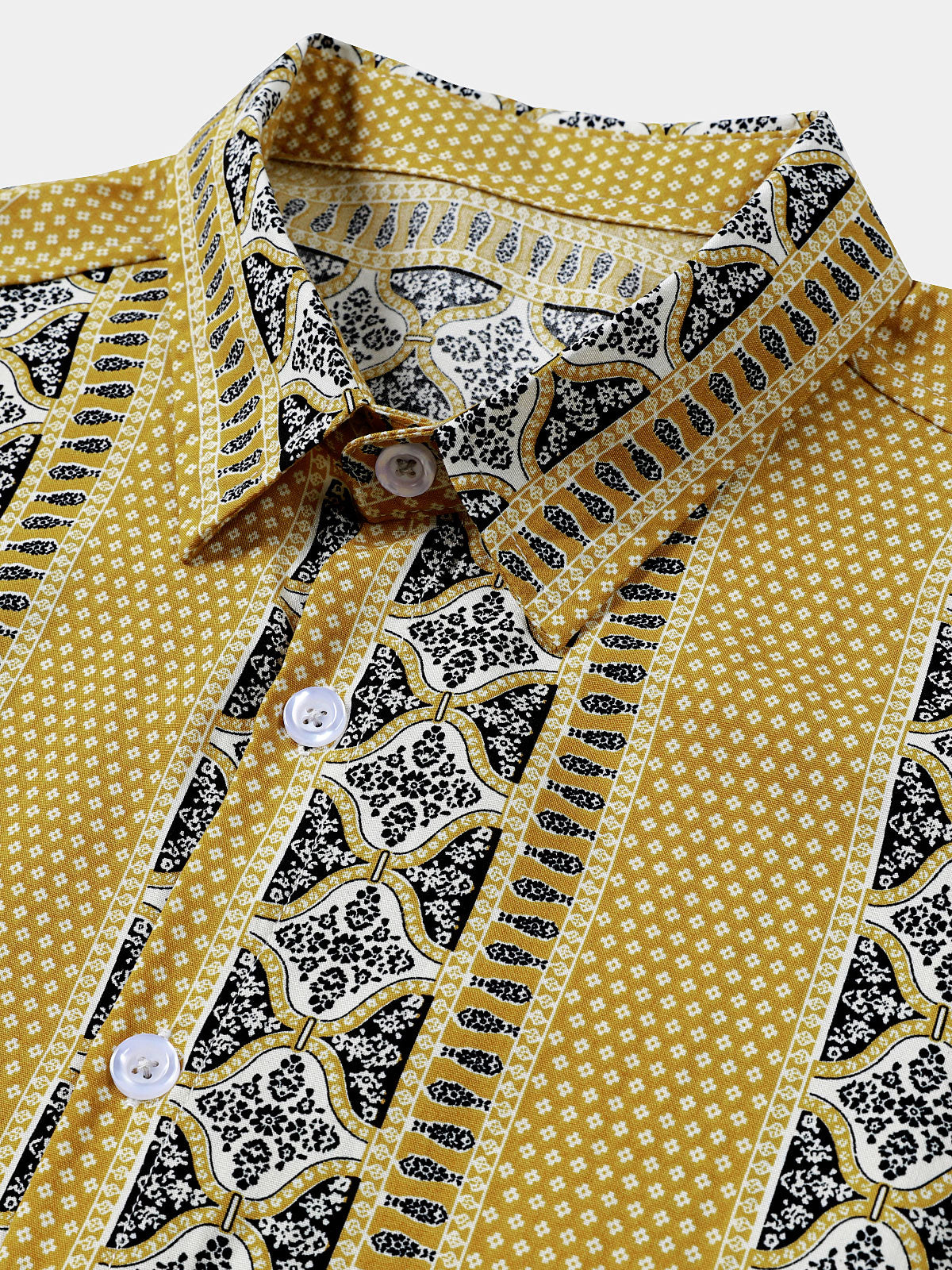 Men’s Vintage Breathable Short Sleeve Stripe Button Up Lightweight Cool Casual Shirt