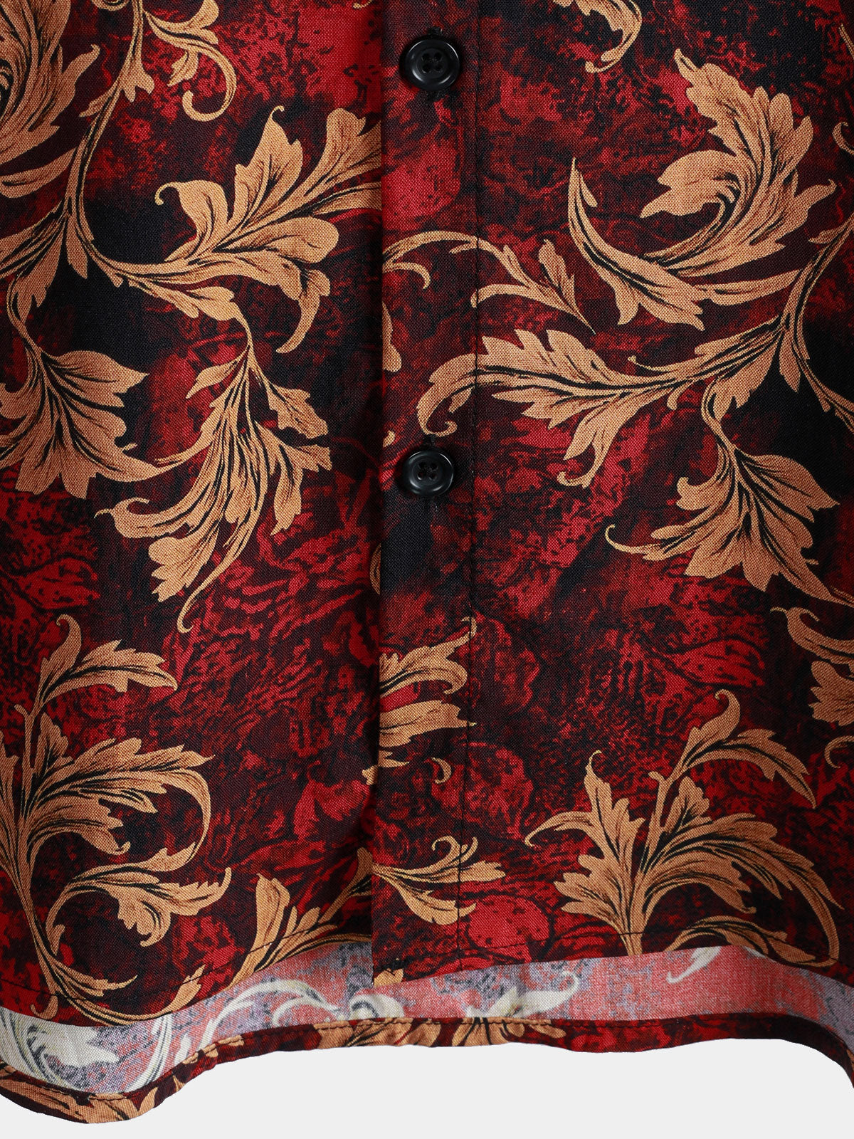 Men's Vintage Floral Print Short Sleeve Button Up Hawaiian Summer Shirt
