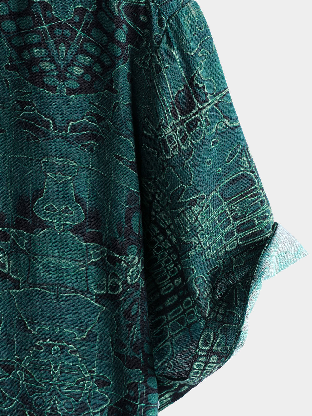 Men's Green Vintage Casual Short Sleeve Shirt