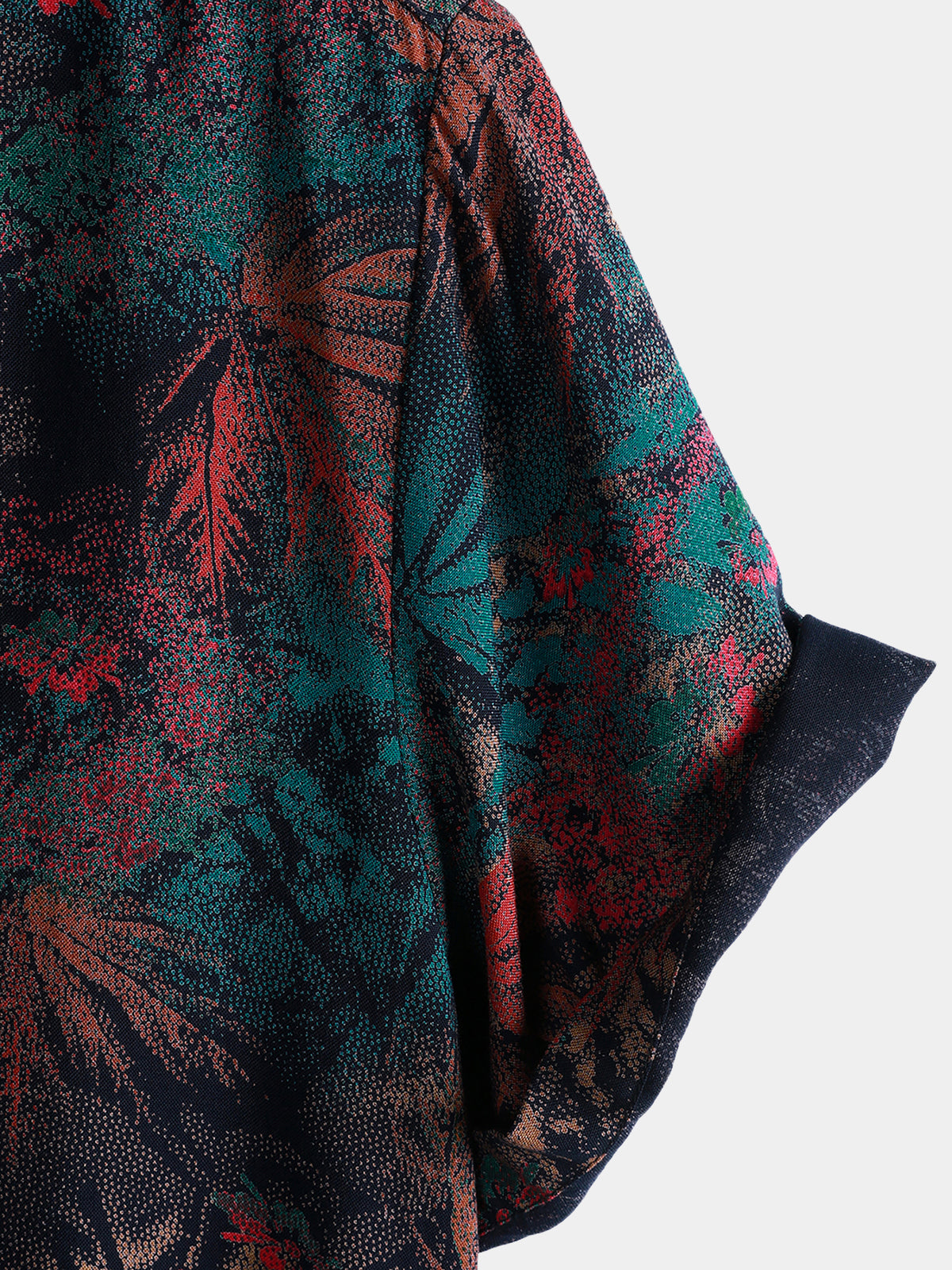 Men's Retro Abstract Tropical Palm Short Sleeve Summer Shirt
