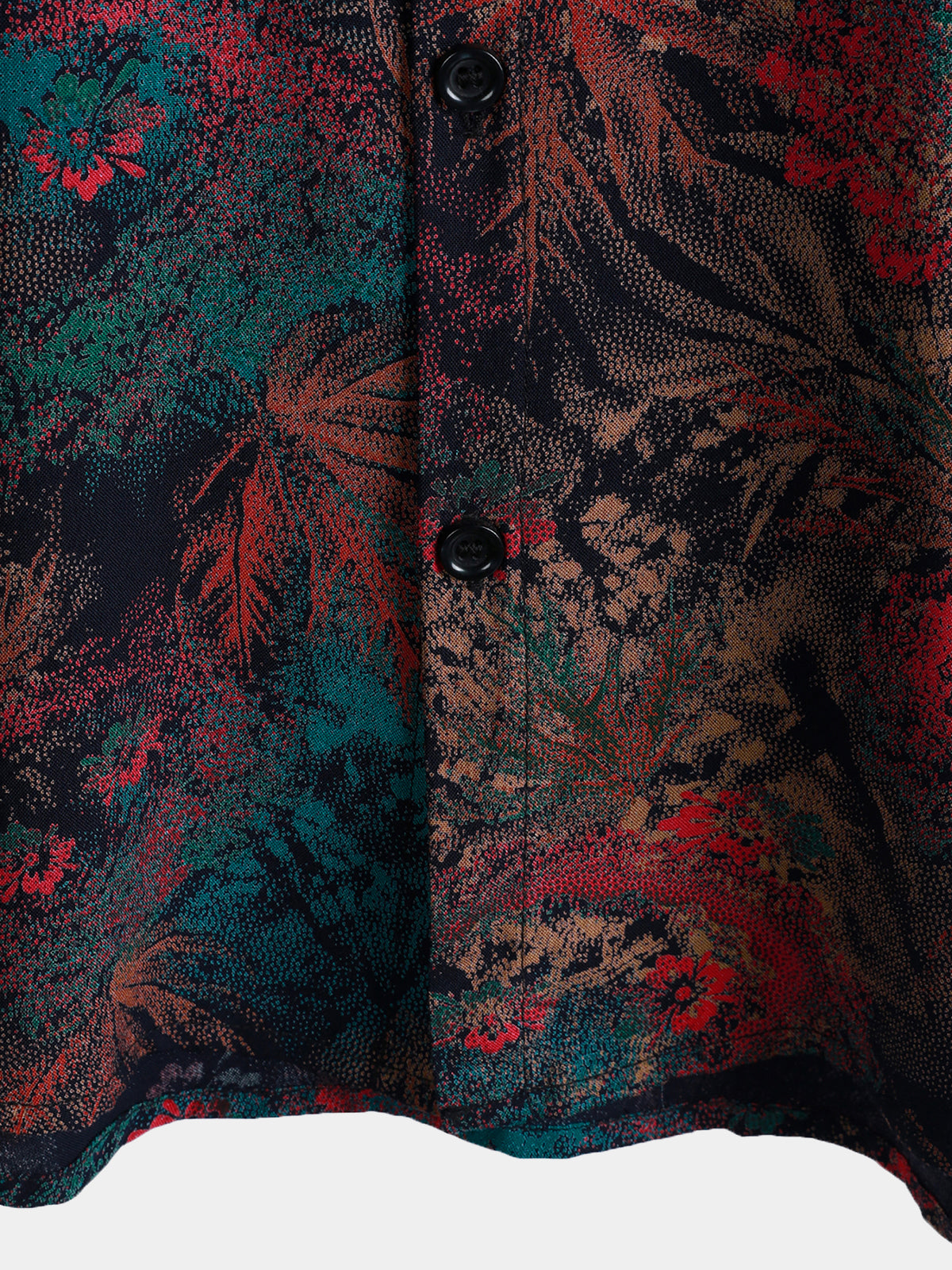 Men's Retro Abstract Tropical Palm Short Sleeve Summer Shirt