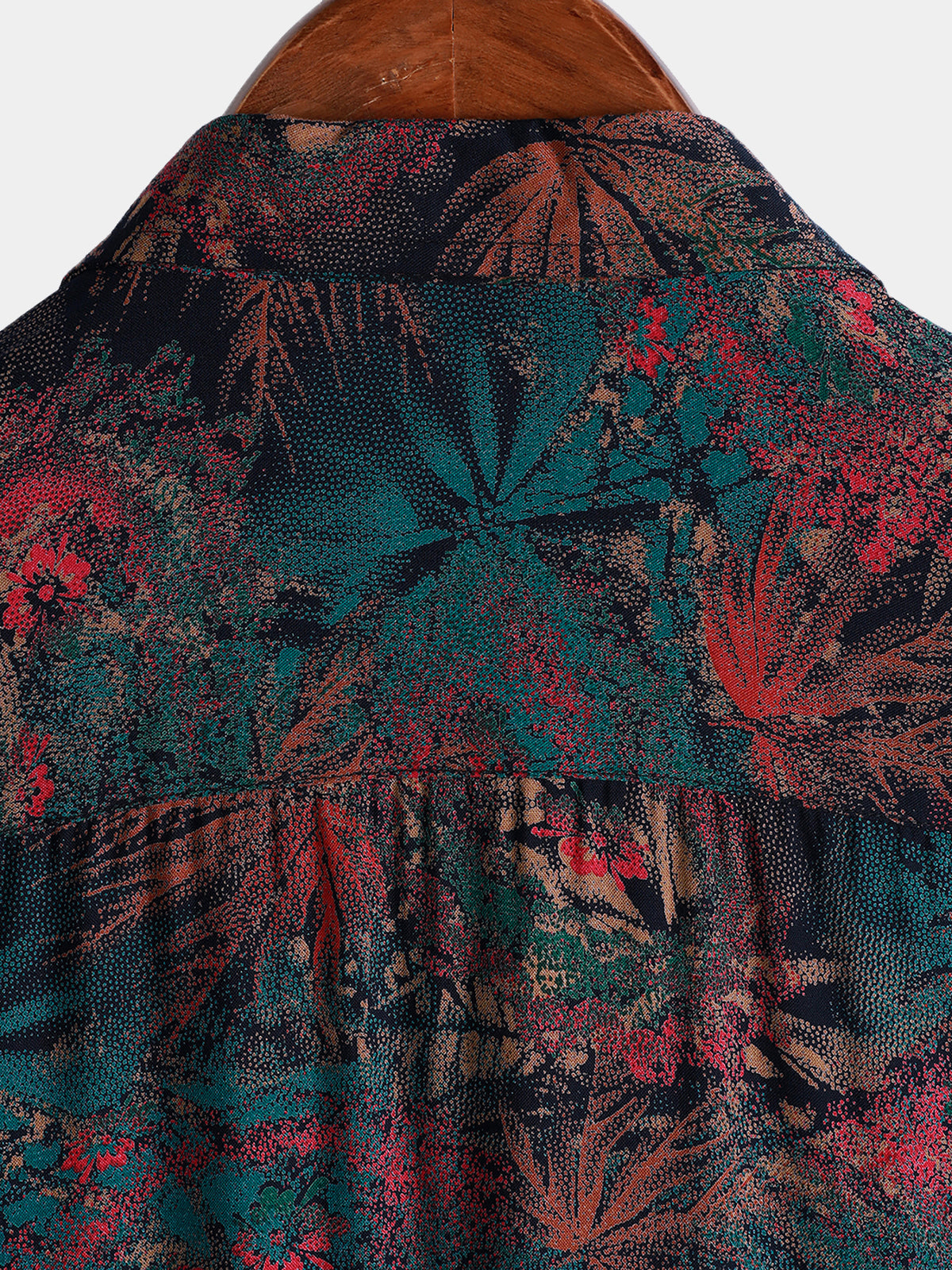 Men's Retro Abstract Tropical Palm Short Sleeve Summer Shirt