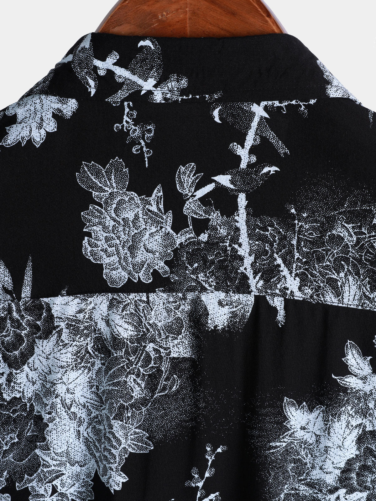 Men's Vintage Floral Print Short Sleeve Button Up Shirt