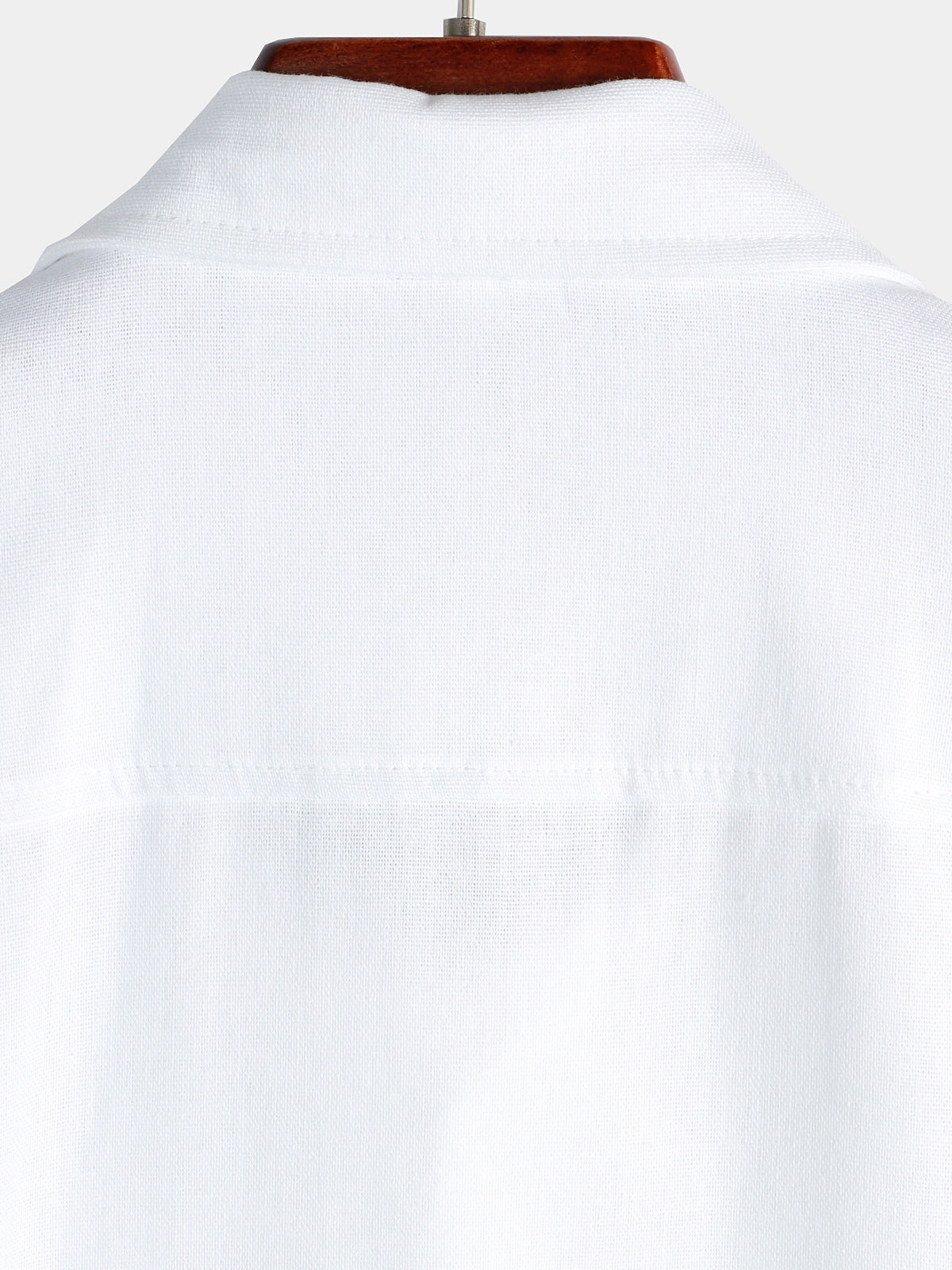 Men's Cotton & Linen Chest Pockets Solid Color Short Sleeve Shirt