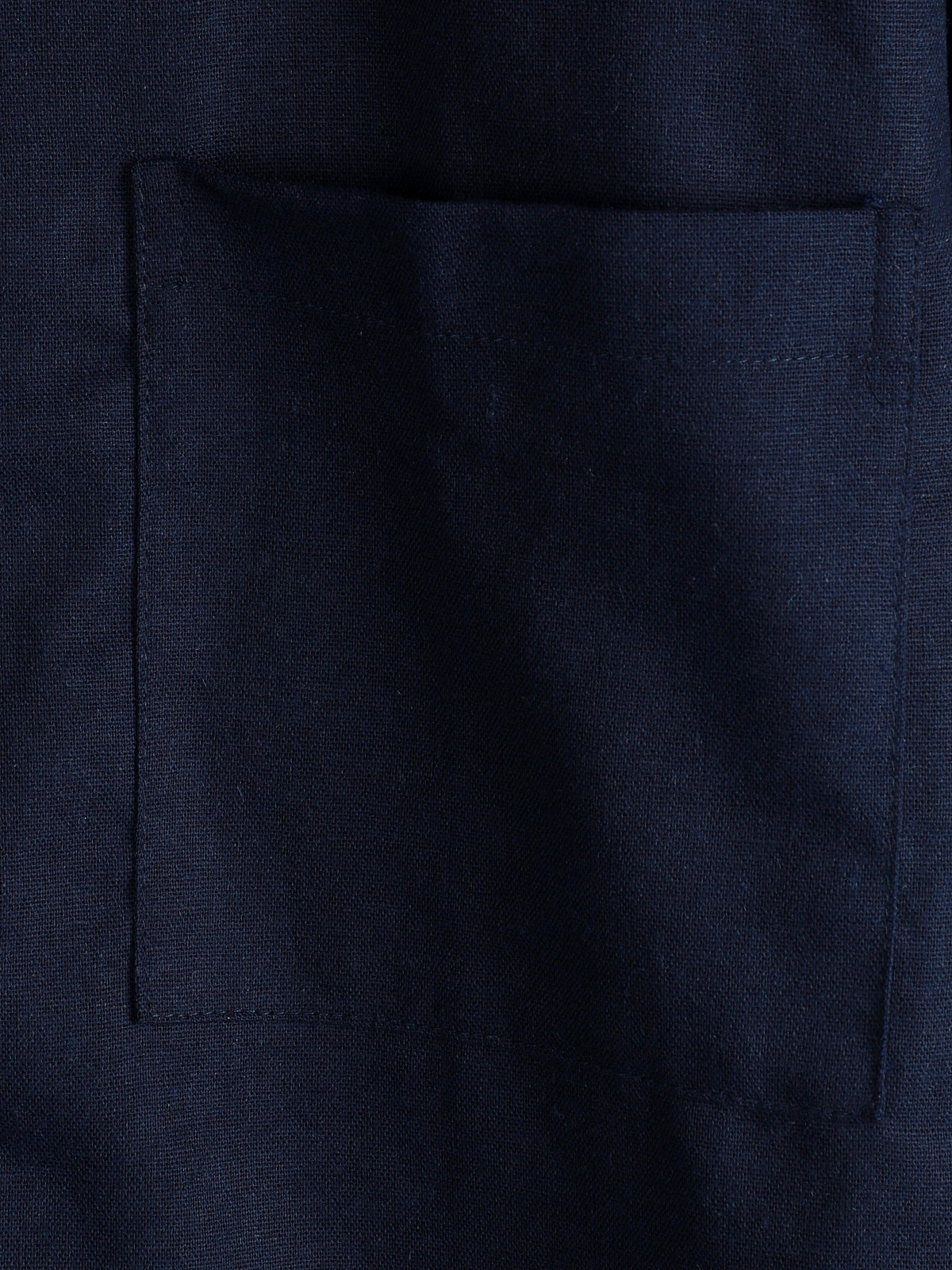 Men's Cotton & Linen Chest Pockets Solid Color Short Sleeve Shirt