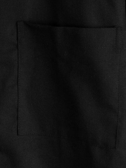 Men's Cotton & Linen Chest Pockets Solid Color Short Sleeve Shirt