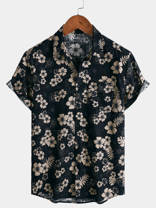 Men’s Resort Floral Short Sleeve Breathable Cool Casual Summer Shirt