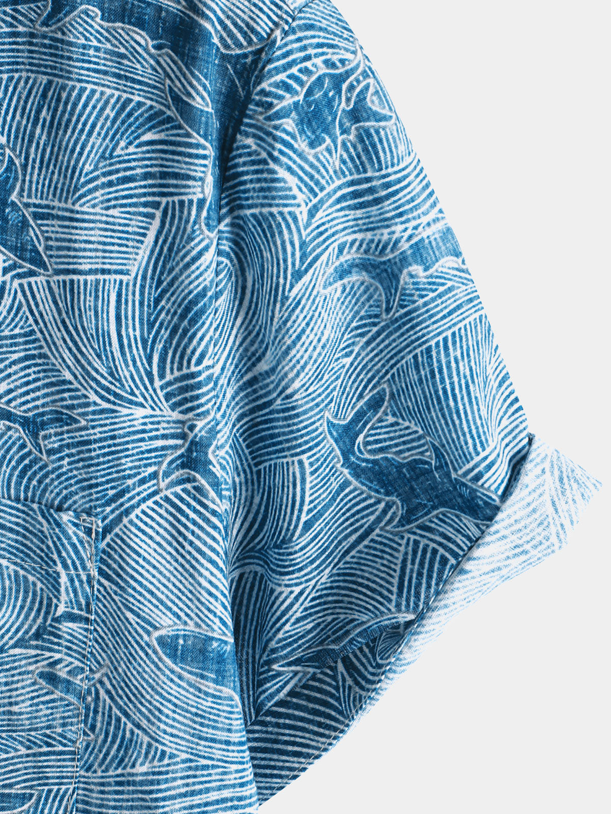 Men's Summer Ocean Shark Beach Hawaiian Short Sleeve Shirt