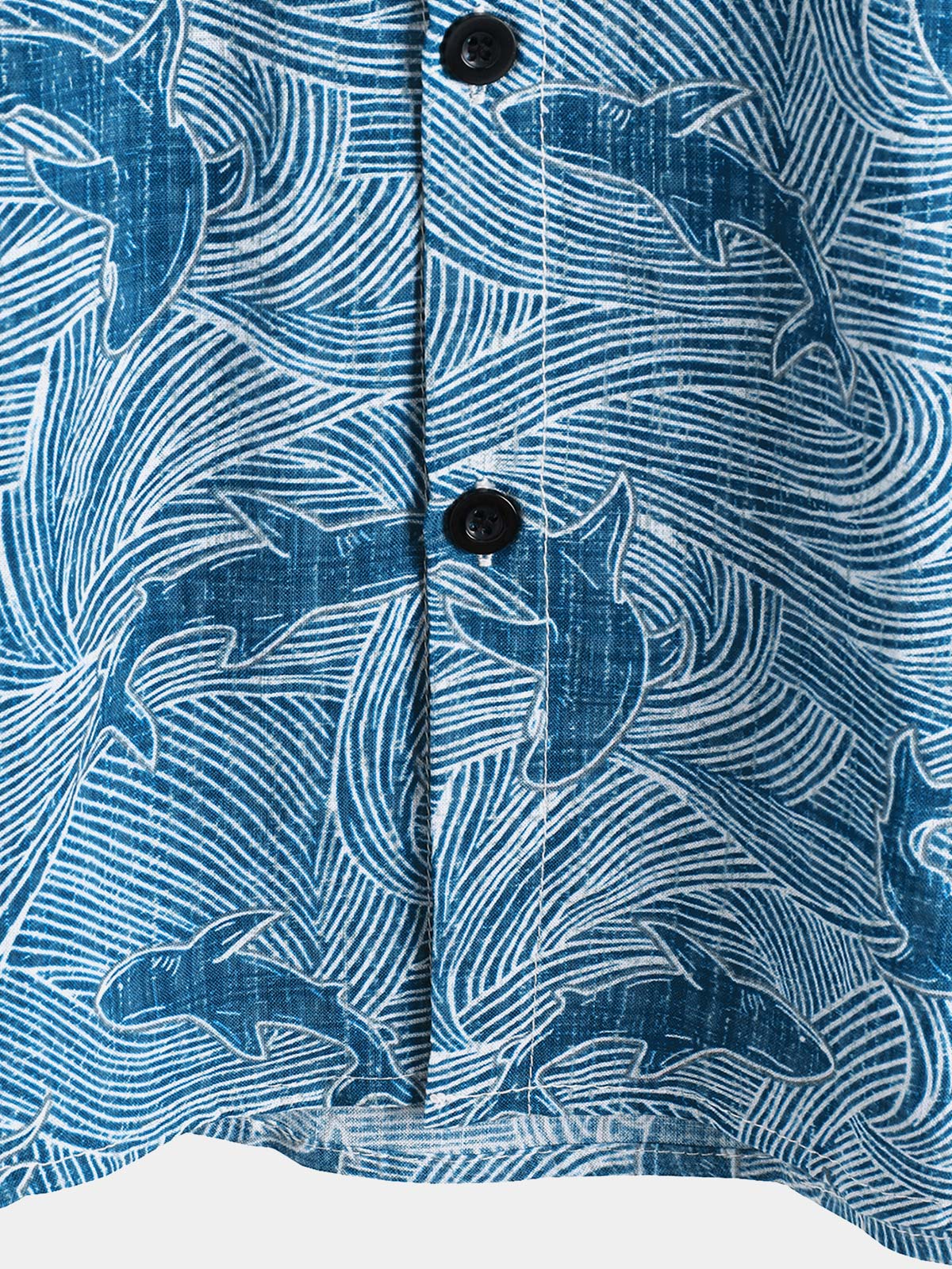Men's Summer Ocean Shark Beach Hawaiian Short Sleeve Shirt