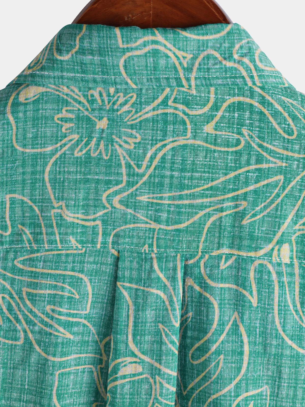 Men's Summer Green Beach Hawaiian Short Sleeve Shirt