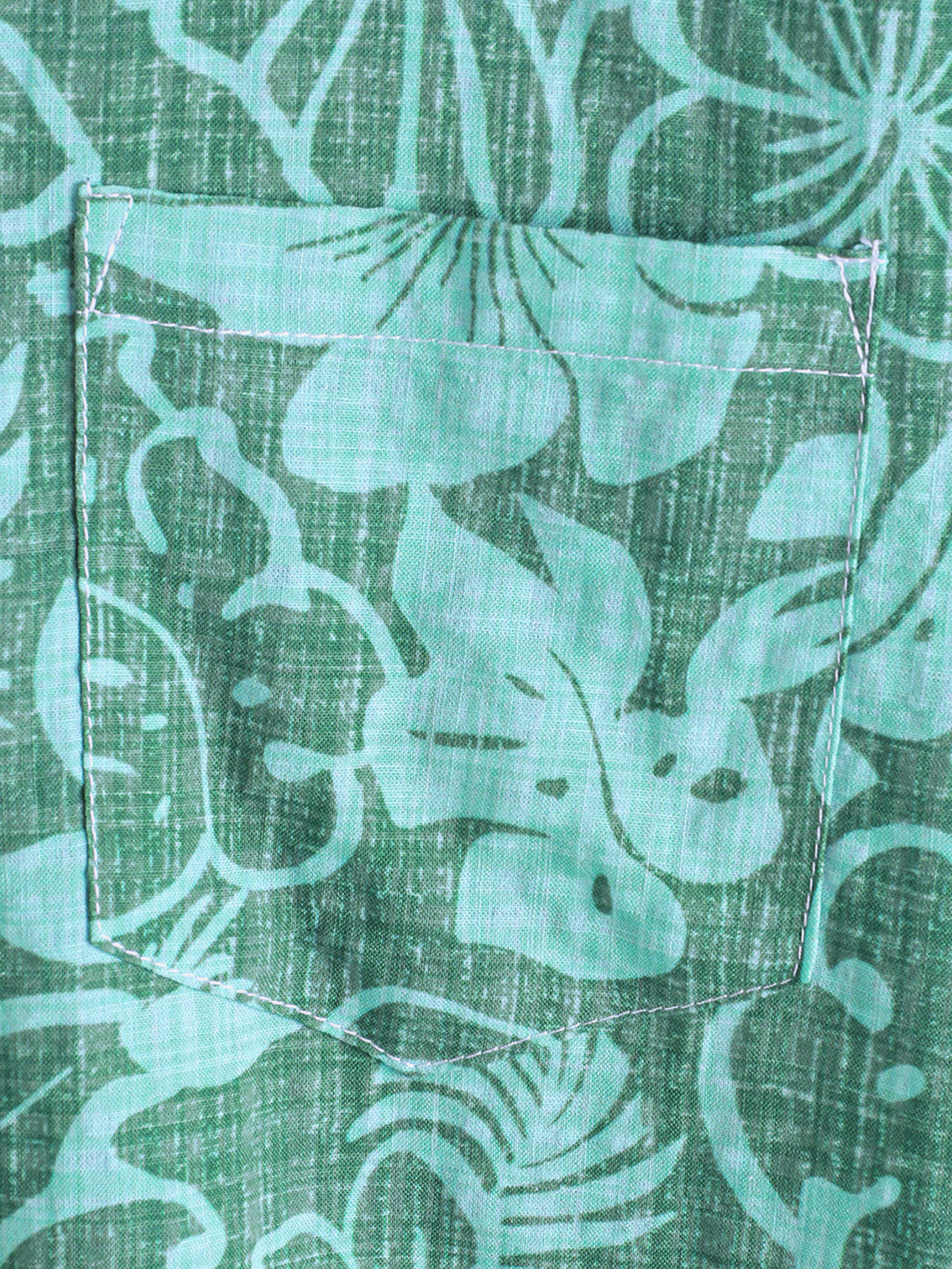 Men's Summer Green Tropical Beach Hawaiian Short Sleeve Shirt