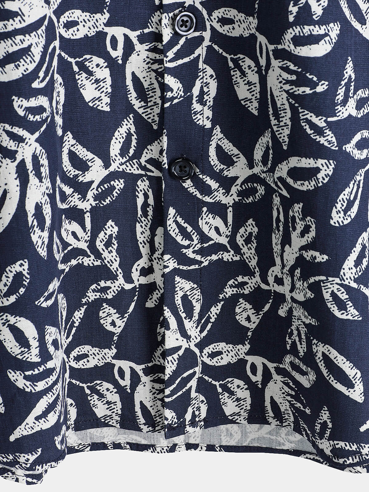 Men's Tropical Foliage Pattern Breathable Cotton Summer Holiday Resort Shirt